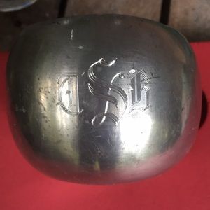 Revere pewter Jefferson cup monogrammed